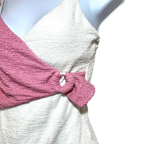 Onia Lila Surplus Colorblock One Piece Swimsuit Pink White Women XS NWOT - Picture 5 of 8